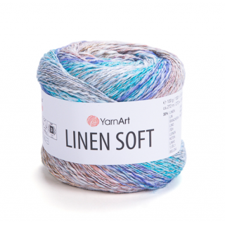 Linen soft Yarnart (Линен софт Ярнарт), 30% лён, 36% вискоза, 34% хлопок